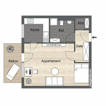 Mit Sonnenbalkon, 10 Minuten Zum Bahnhof, 5 Minuten Zum Luisenviertel *