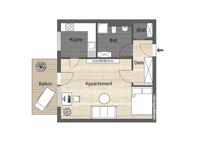 Mit Sonnenbalkon, 10 Minuten Zum Bahnhof, 5 Minuten Zum Luisenviertel *